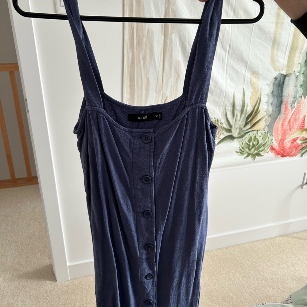 Nui Indigo Button-Down Dress